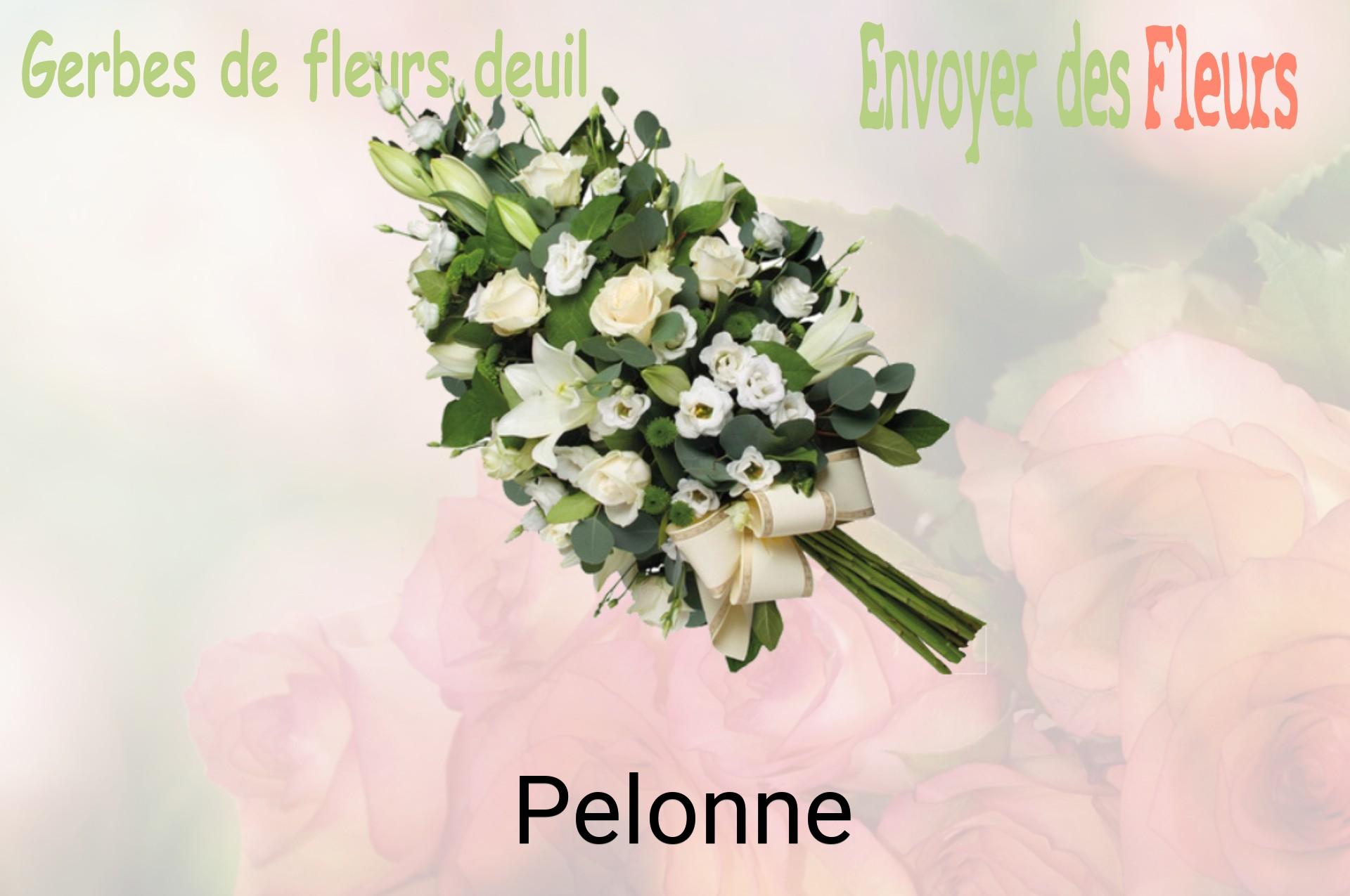 Gerbe de fleurs de deuil livrée à Pelonne